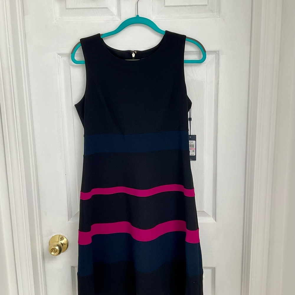NWT Tommy Hilfiger Black and Blue A line Dress